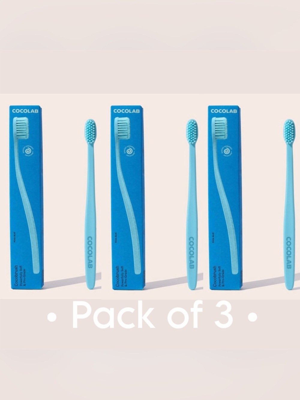 Cocolab Cocobrush Extra-Soft Toothbrush - Pool Blue •3pk•